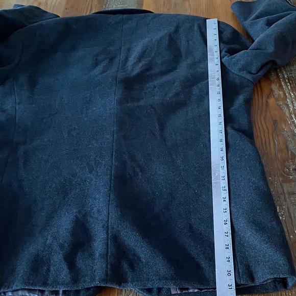 Wool Cashmere Men’s Charcoal Gray Blazer European Style Vintage Old Money - Picture 12 of 14